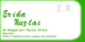 erika muzlai business card